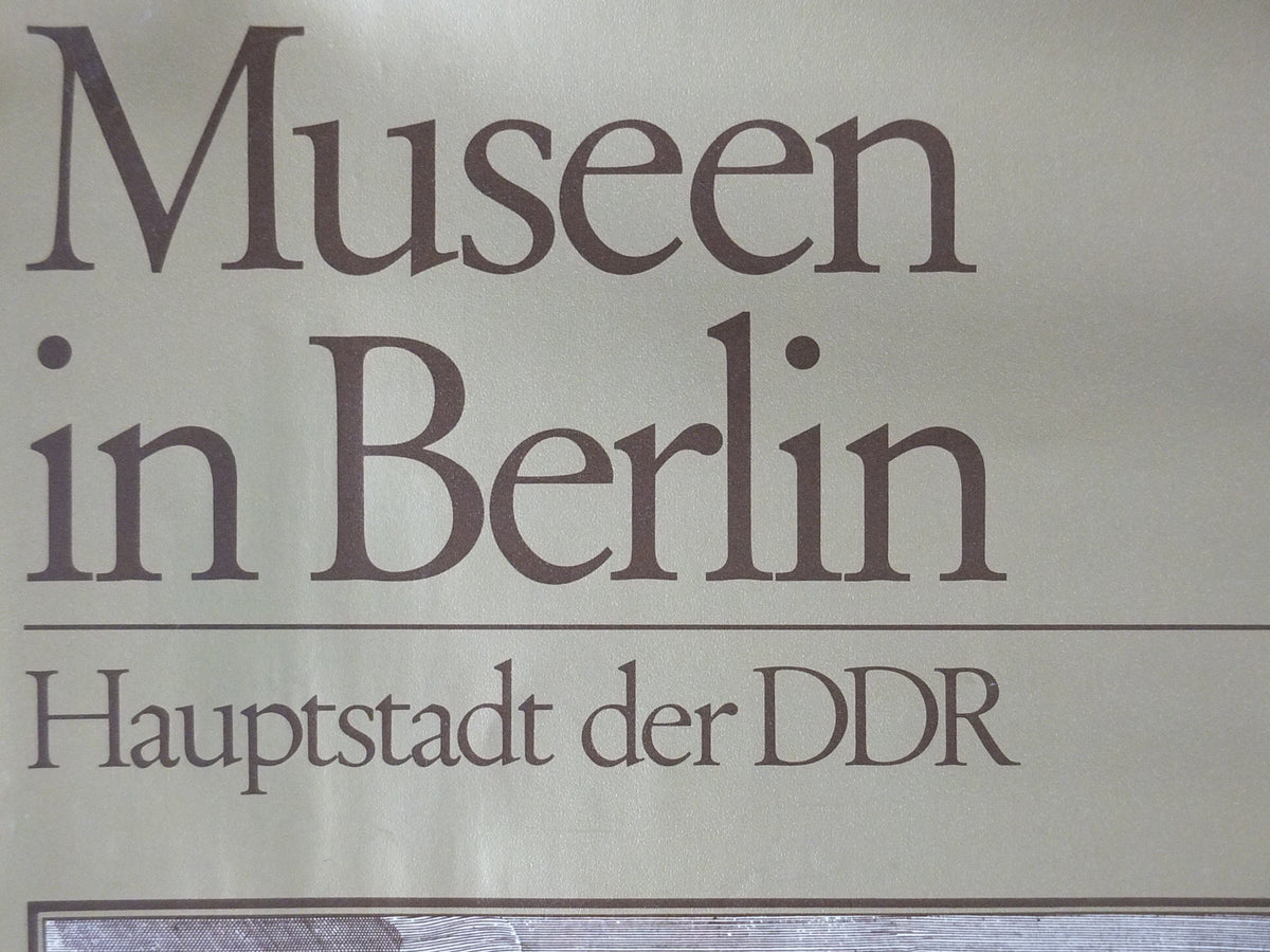 1980s DDR East Berlin Poster, Museums in Berlin, The Capital City of the DDR, travel tourism holiday vacation wall art decor