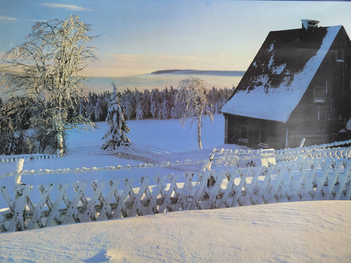 1980s Thüringer Wald East Germany Poster, DDR, Schmücke mit Sachsenstein, GDR travel tourism holiday vacation wall art decor