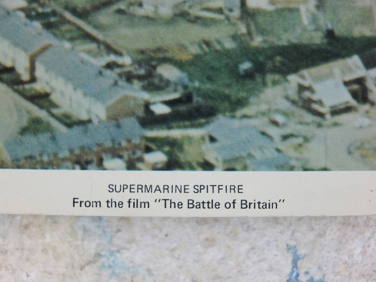 1969 Battle of Britain Poster, Supermarine Spitfire, WW2 fighters, Royal Air Force RAF, Spitfire Productions print, wall art decor