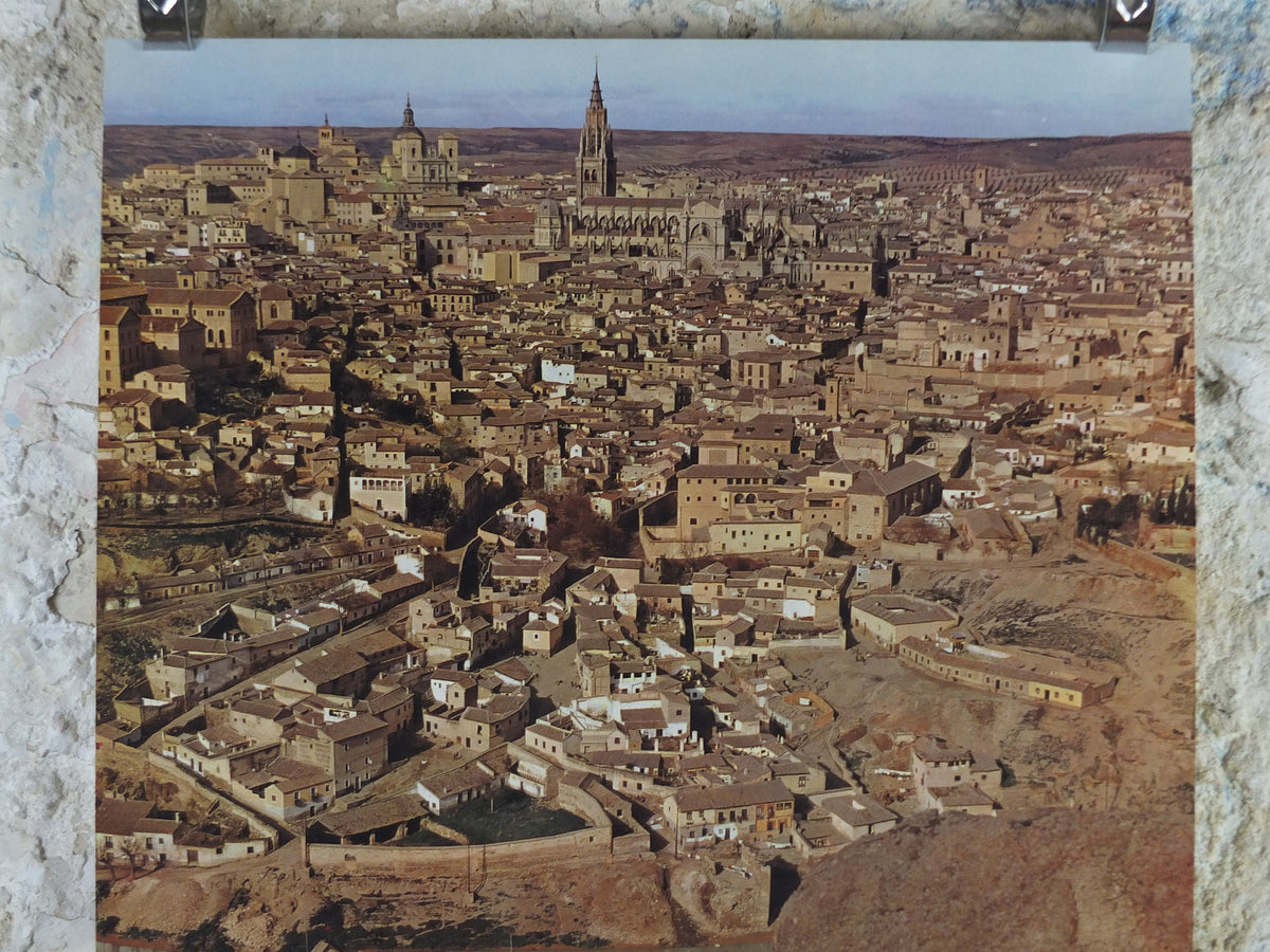 1960s Toledo Travel Poster, Capital of Visigoth Iberia, Vintage Spanish, Spain travel tourism, holiday vacation, wall art decor