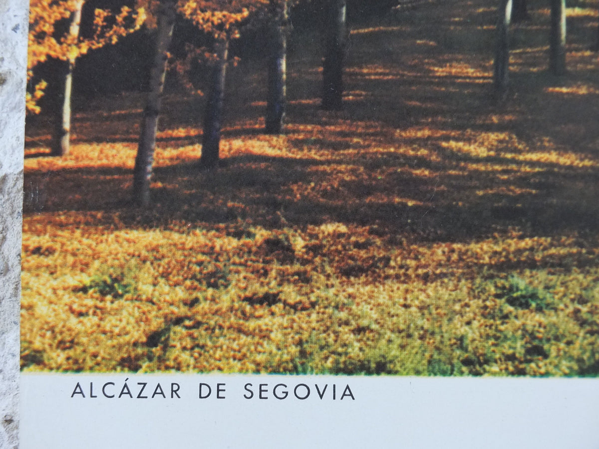 1960s Segovia Espana Travel Poster, Alcázar of Segovia, Vintage Spanish, Spain travel tourism, holiday vacation, wall art decor