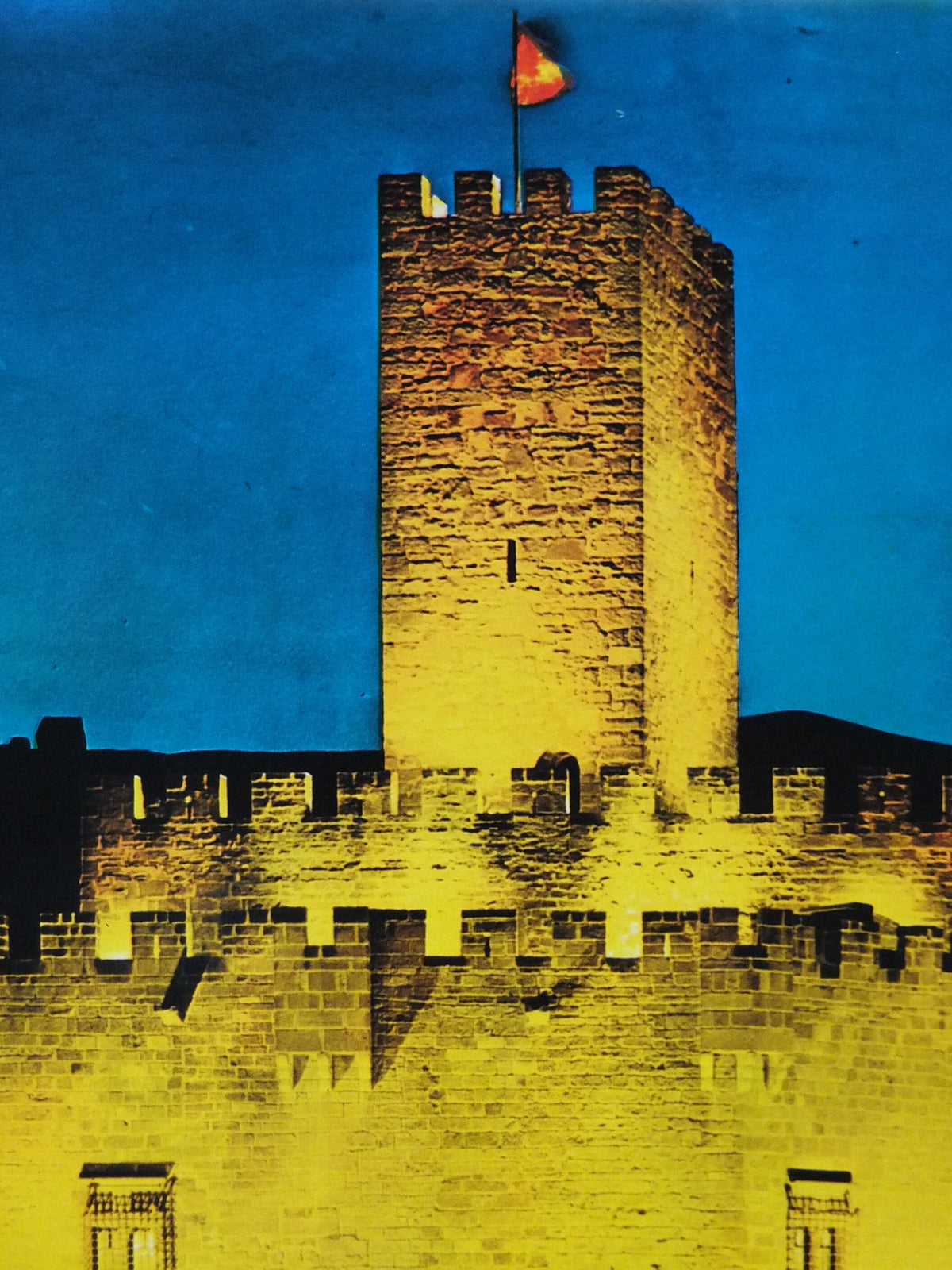 1960s Navarre Travel Poster, Castillo de Xavier, Vintage Spanish, Spain travel tourism, holiday vacation, wall art decor