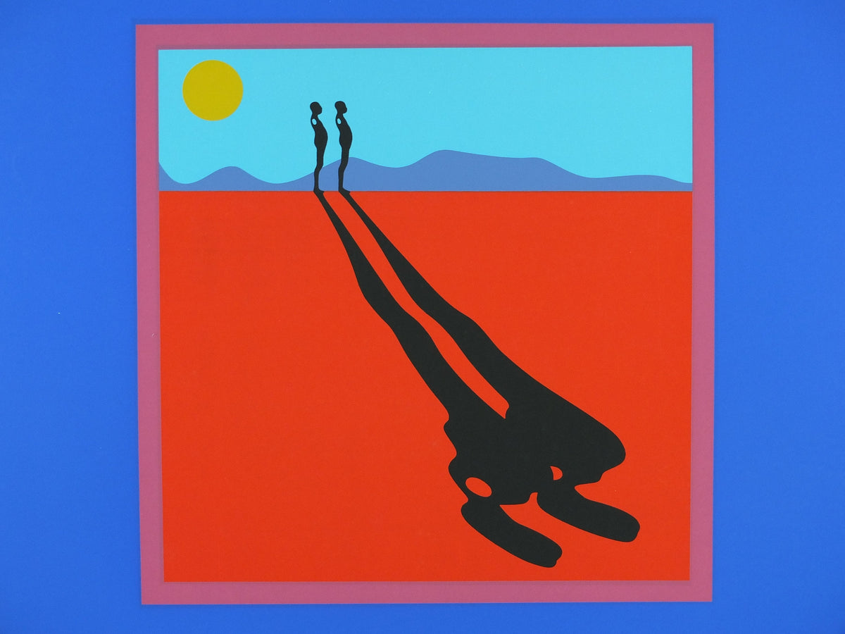 1972 Ernest Trova Poster, Falling Man in bright bold color, Pace Columbus Ohio, amazing condition, American sculpture painter wall art decor