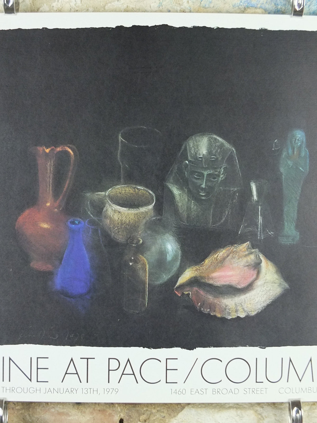 1978 Jim Dine Poster, Still Life Egyptian Objects, Pace Columbus, amazing condition, Pop Art Neo Dada, gallery exhibition, wall art decor