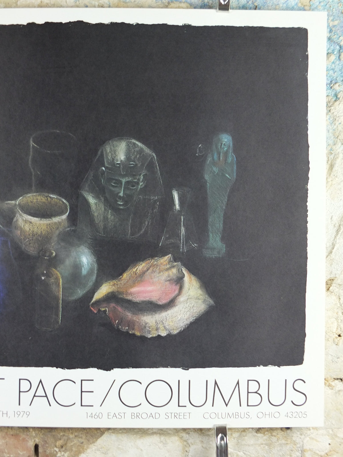 1978 Jim Dine Poster, Still Life Egyptian Objects, Pace Columbus, amazing condition, Pop Art Neo Dada, gallery exhibition, wall art decor