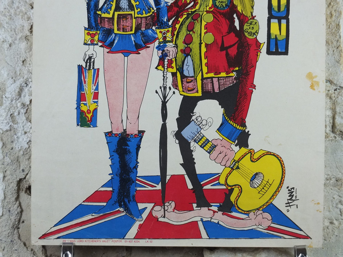 1967 Carnaby Street Poster, I was Lord Kitchener's Valet, by Hans, psychedelic swinging sixties, fashion Advertising, wall art decor
