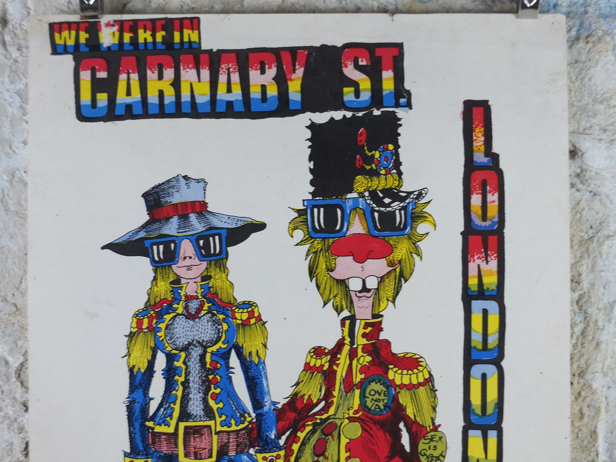 1967 Carnaby Street Poster, I was Lord Kitchener's Valet, by Hans, psychedelic swinging sixties, fashion Advertising, wall art decor