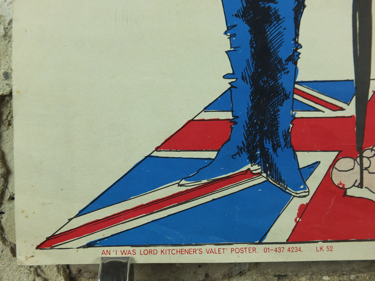 1967 Carnaby Street Poster, I was Lord Kitchener's Valet, by Hans, psychedelic swinging sixties, fashion Advertising, wall art decor