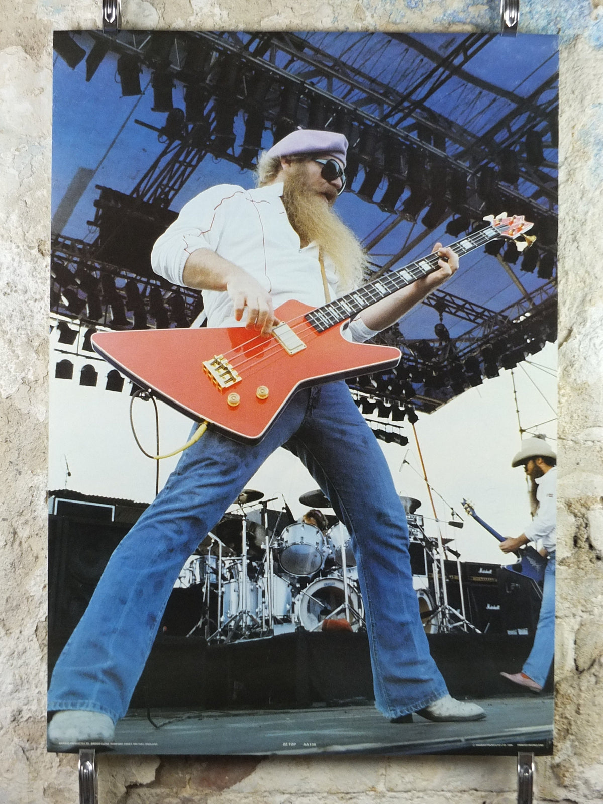 1984 ZZ Top Poster, licenced to Anabas AA136, blues hard rock, band music, wall art decor
