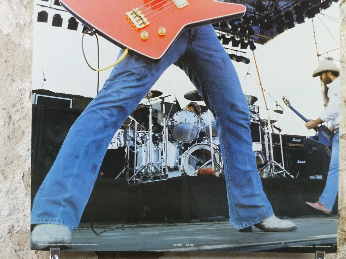 1984 ZZ Top Poster, licenced to Anabas AA136, blues hard rock, band music, wall art decor