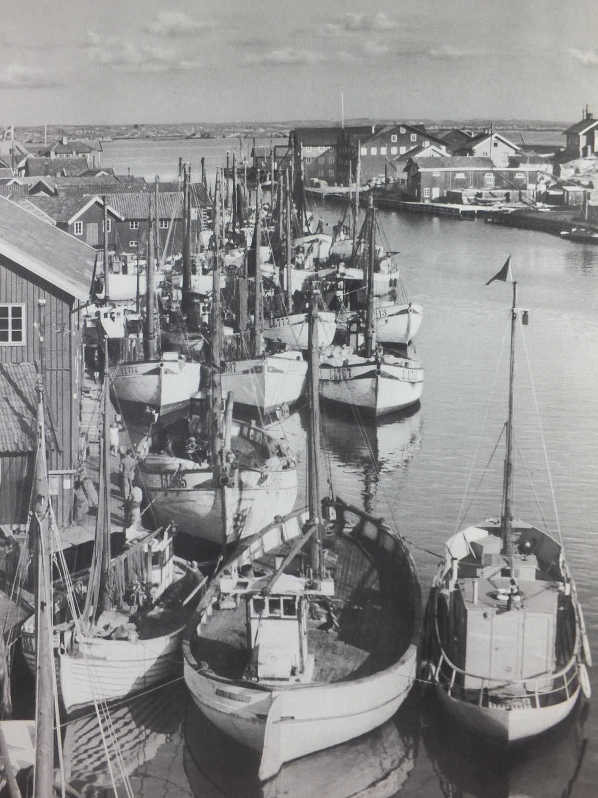1950s Swedish Smögen Tourism Poster, "A fishing village on the West Coast", harbour travel tourism, holiday vacation, wall art decor