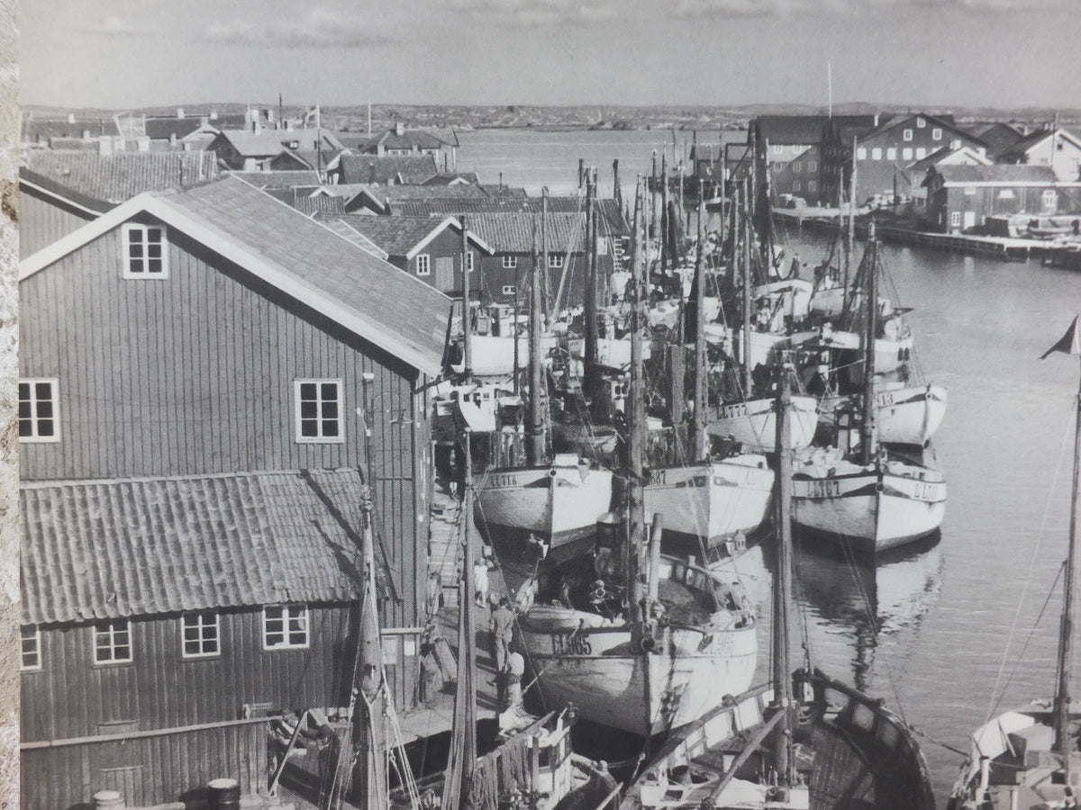 1950s Swedish Smögen Tourism Poster, "A fishing village on the West Coast", harbour travel tourism, holiday vacation, wall art decor