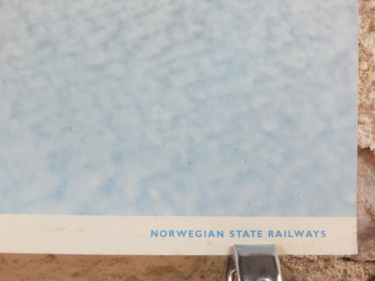 1958 Norway Skiing Poster, Ski and Winter Sports, Norway Travel Association & Norwegian State Railways, tourism vacation wall art decor