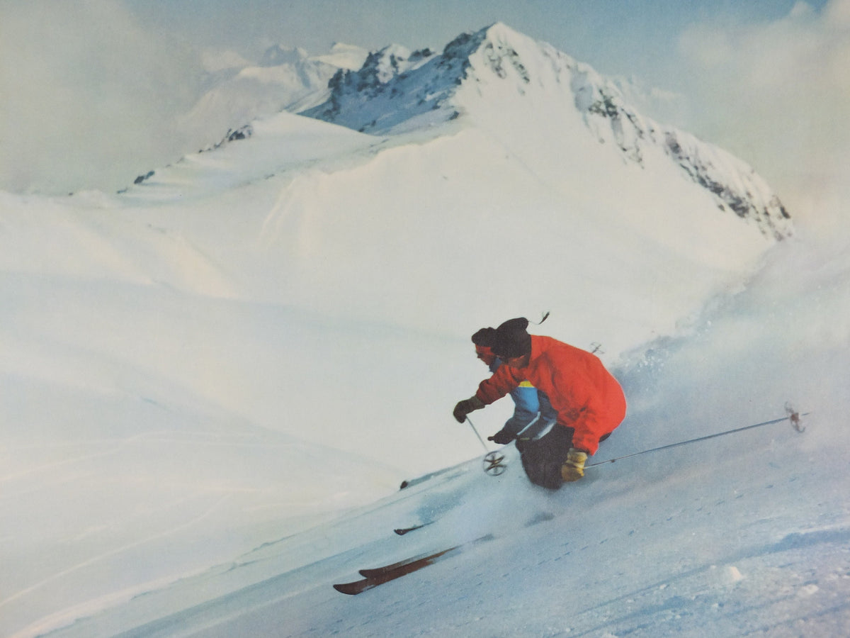 1950s Swiss Ski Travel Poster, Switzerland, Swiss National Tourist Office, Winter Holiday, travel tourism skiing vacation, wall art decor