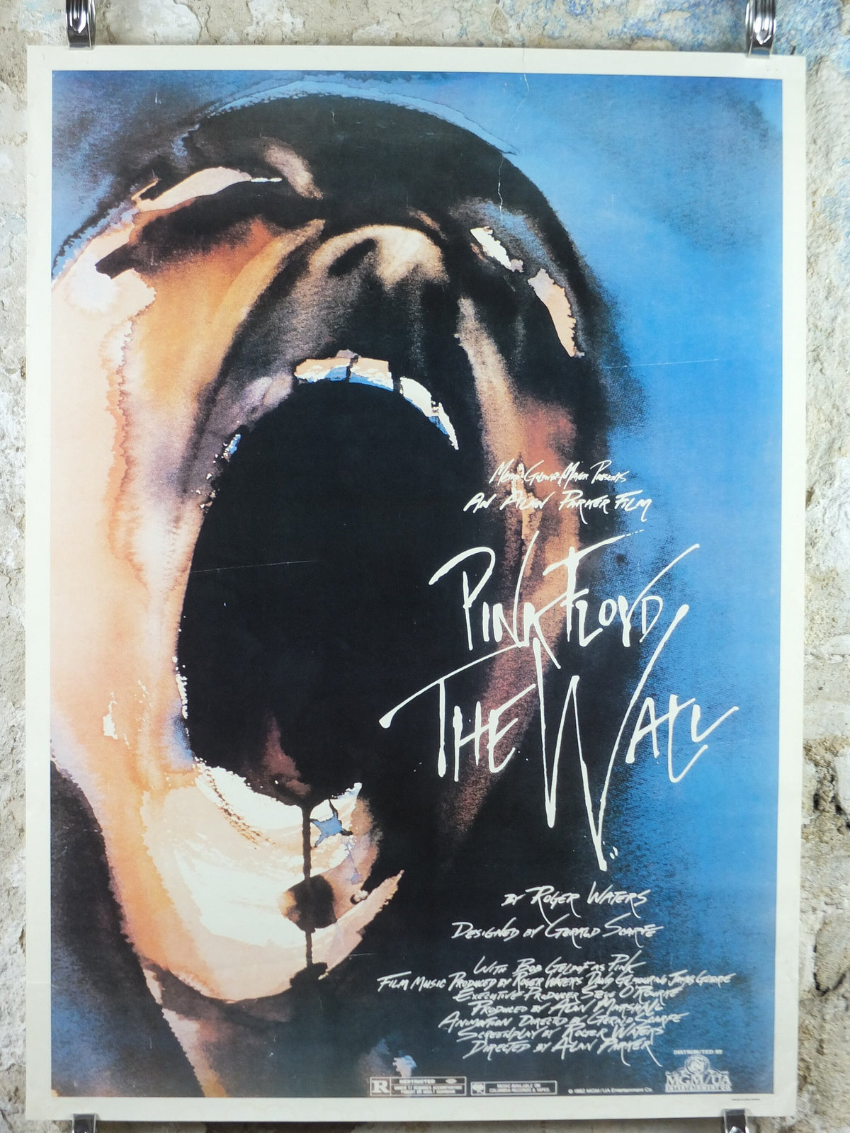 1980s Pink Floyd The Wall Poster, Scream, "Another Brick in the Wall, Part 2" "Run Like Hell" "Comfortably Numb", musical wall art decor
