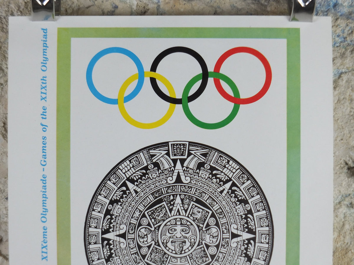 Vintage Olympic Games Mexico City Mexico Poster rings sports sport international summer wall art reprint 1970s