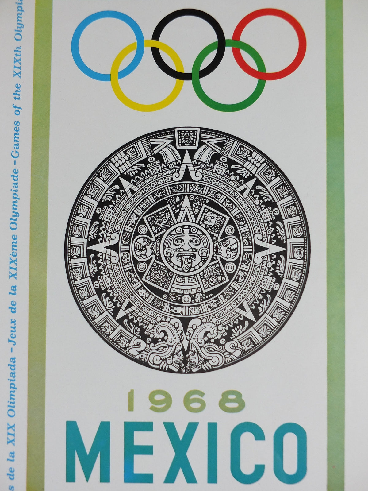 Vintage Olympic Games Mexico City Mexico Poster rings sports sport international summer wall art reprint 1970s