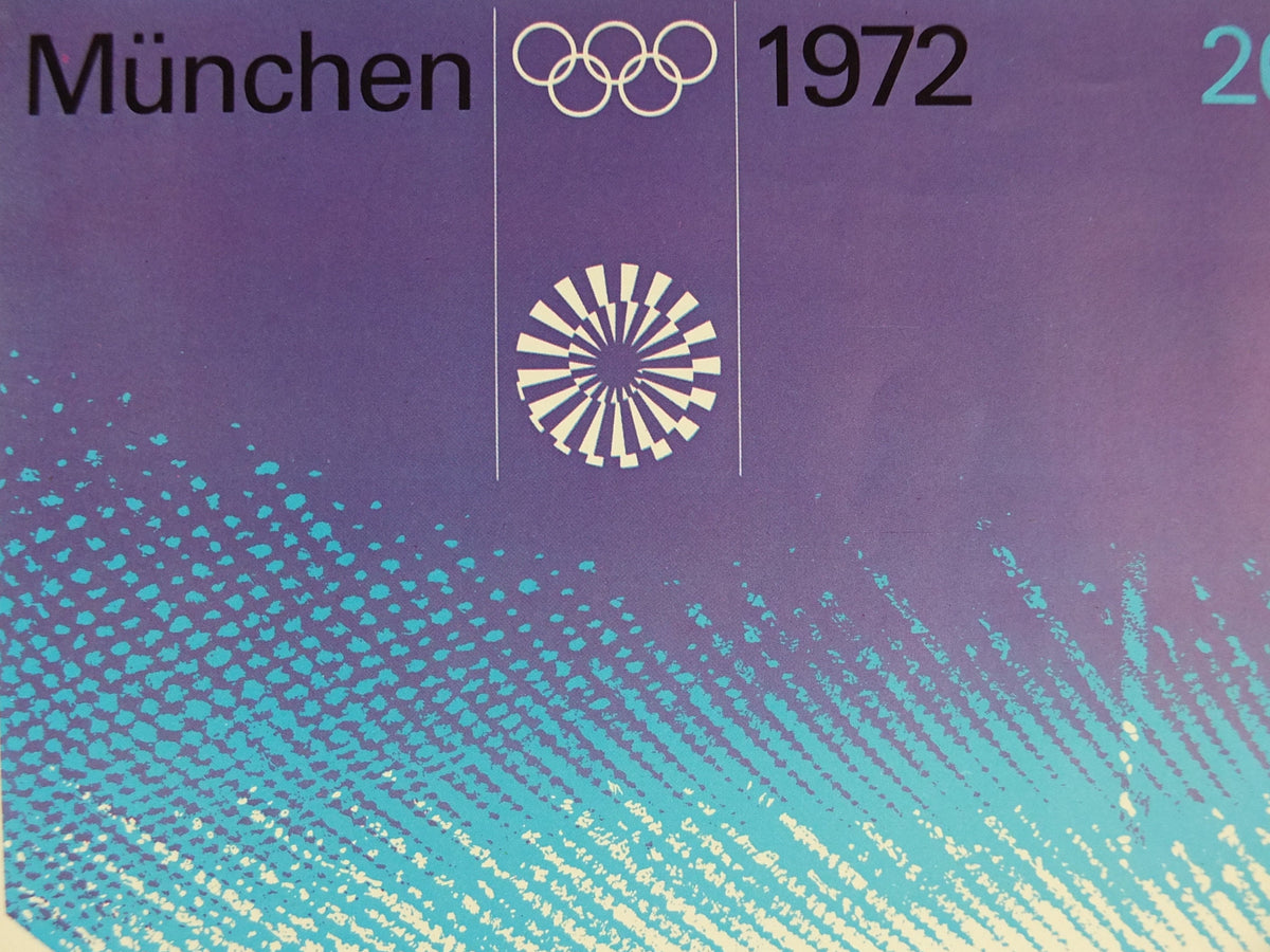 Vintage Olympic Games Munchen Munich 1972 Poster rings sports sport international summer wall art reprint 1970s
