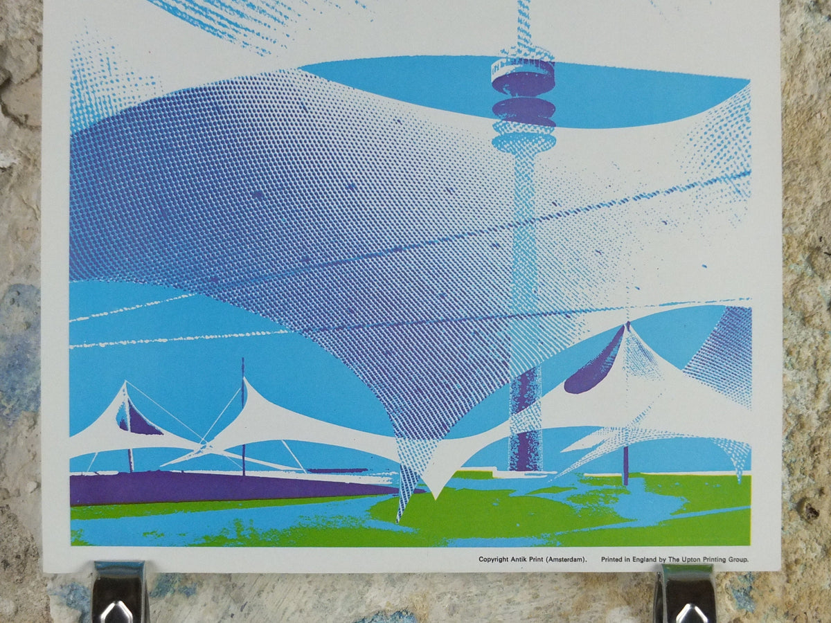 Vintage Olympic Games Munchen Munich 1972 Poster rings sports sport international summer wall art reprint 1970s