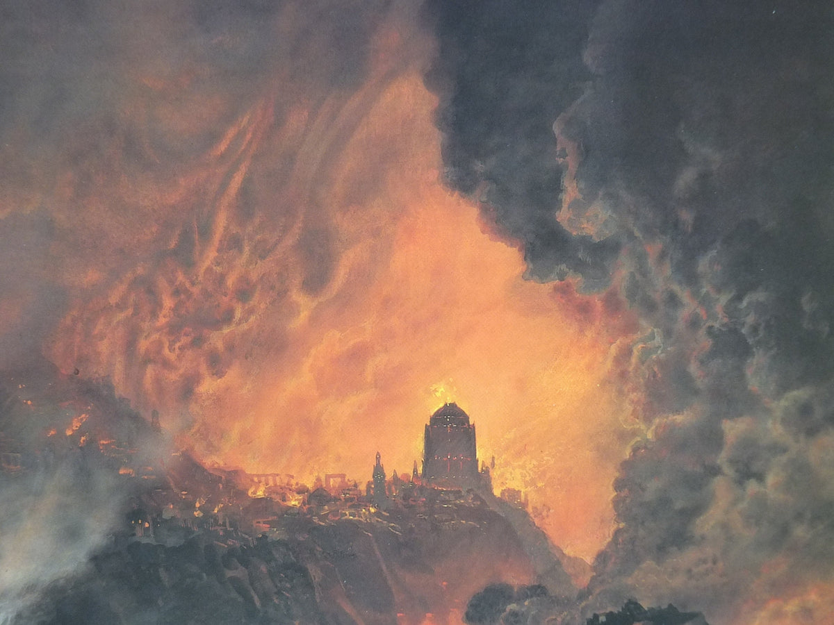 1998 Tolkien Silmarillion Poster, The Flight of the Numenoreans, by Ted Nasmith, Middle Earth pre Lord of the Rings, print wall art decor