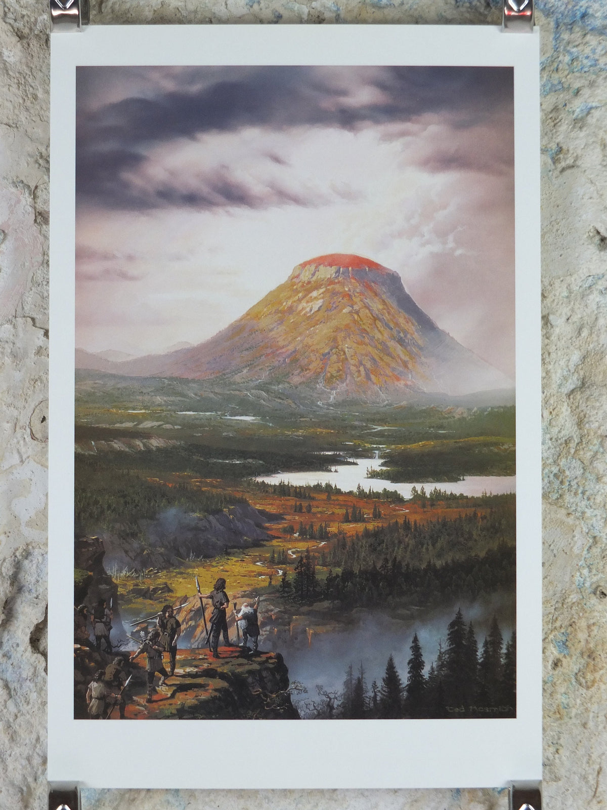 1998 Tolkien Silmarillion Poster, Turin at Amon Rudh, by Ted Nasmith, Middle Earth pre Lord of the Rings, print wall art decor