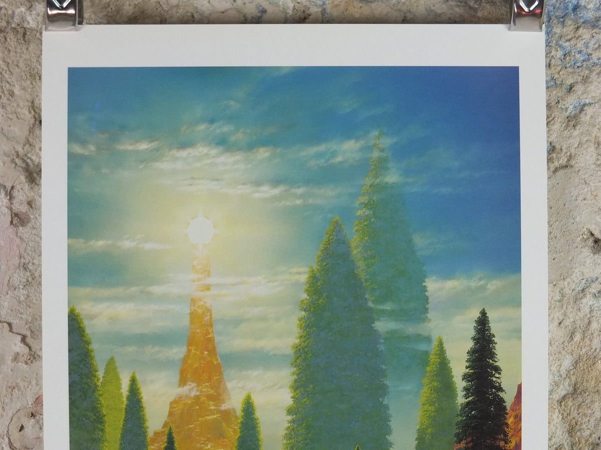 1998 Tolkien Silmarillion Poster, The Lamp of the Valar, by Ted Nasmith, Middle Earth pre Lord of the Rings, print wall art decor