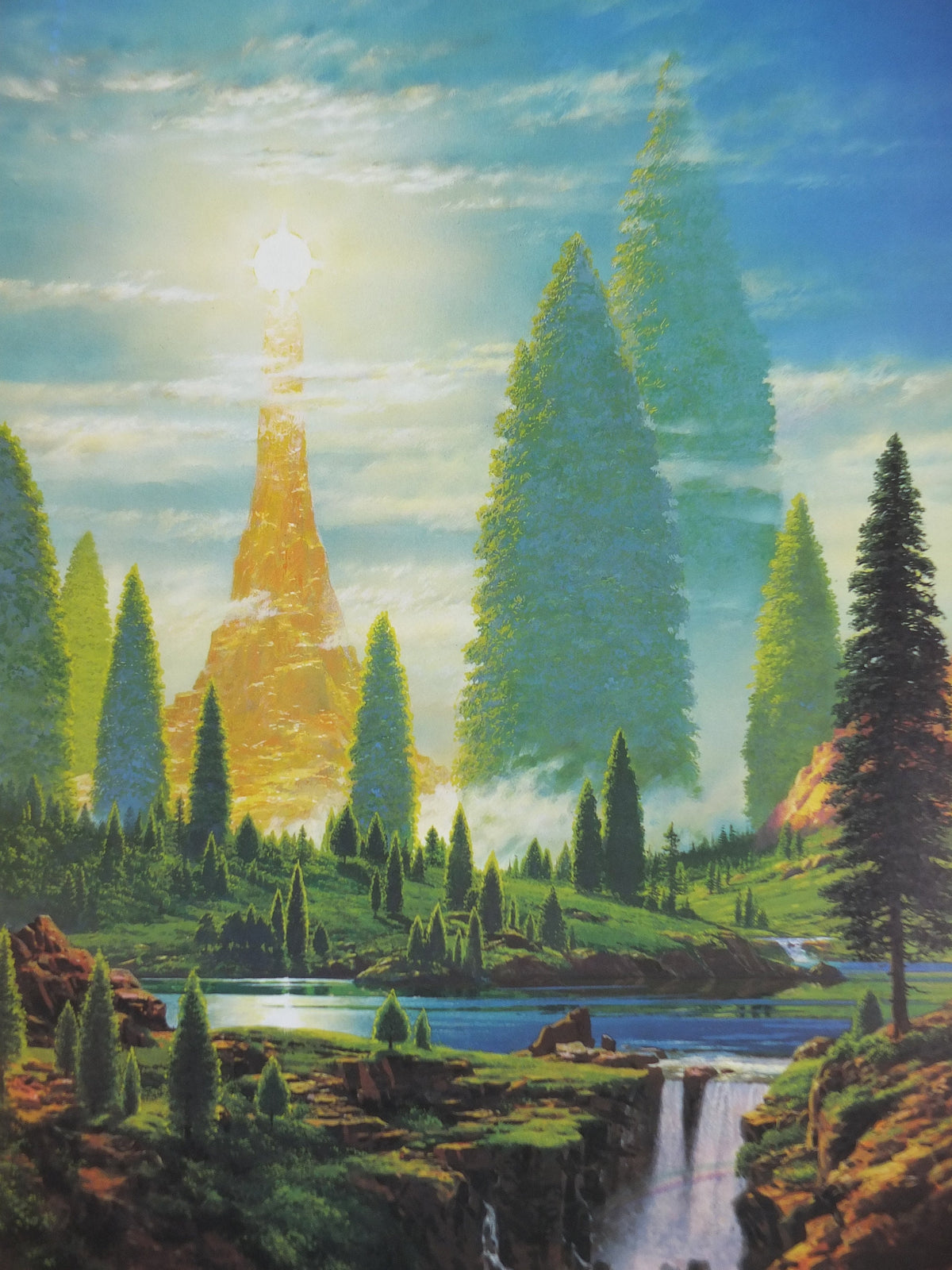 1998 Tolkien Silmarillion Poster, The Lamp of the Valar, by Ted Nasmith, Middle Earth pre Lord of the Rings, print wall art decor