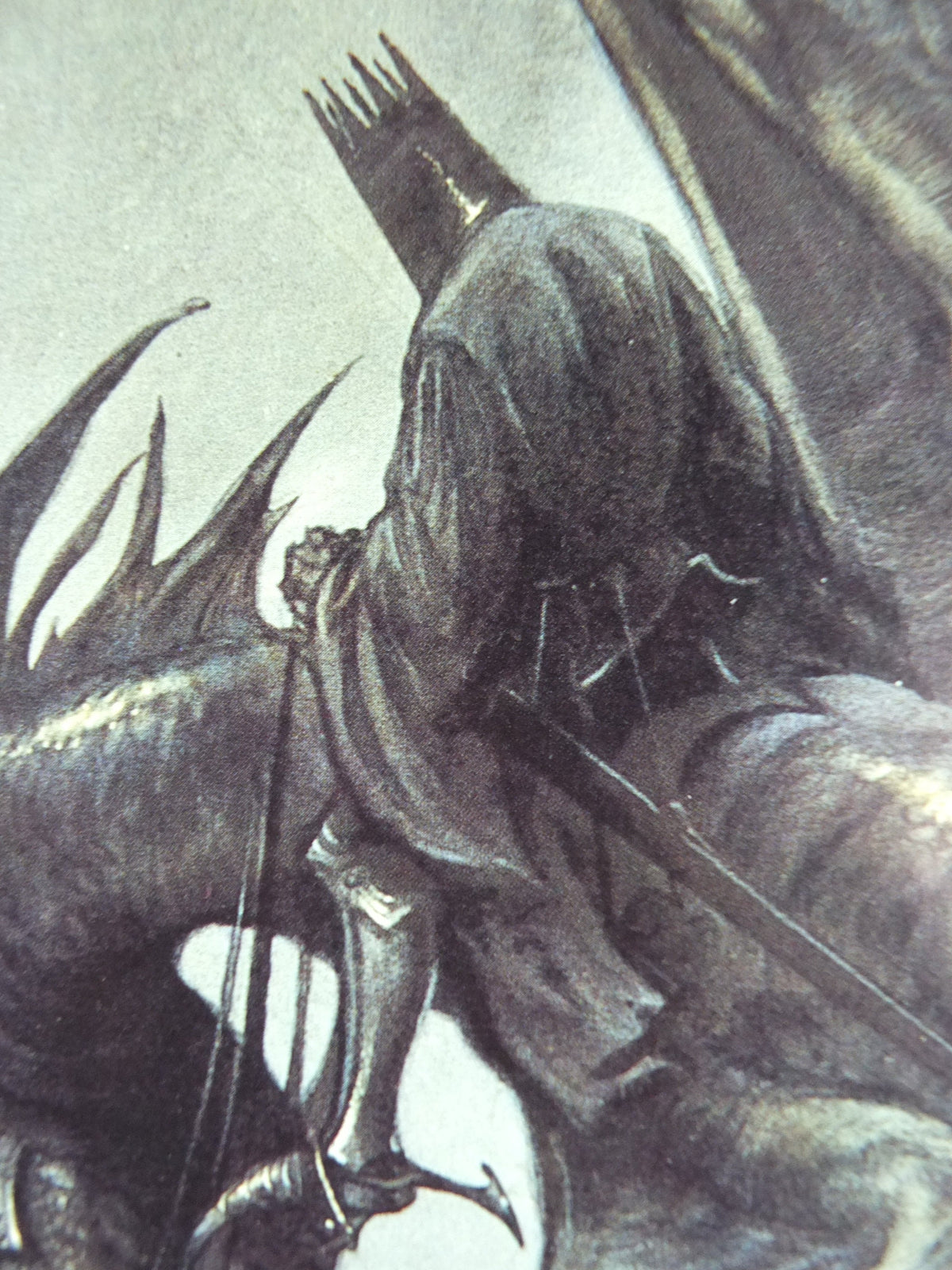 1993 Tolkien The Two Towers Poster, The Dark Tower and Nazgul, by John Howe, Middle Earth, Lord of the Rings, print wall art decor