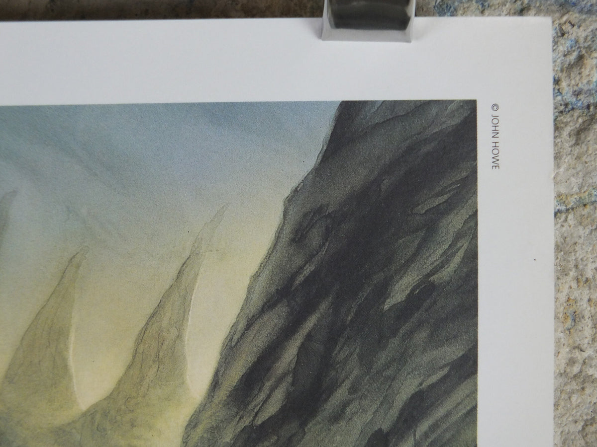 1993 Tolkien Fingolfin and Morgoth Poster, The Lays of Beleriand, by John Howe, Middle Earth pre Lord of the Rings, print wall art decor