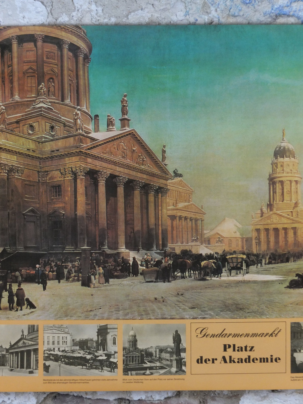 1980s East Berlin Poster, DDR, Gendarmenmarkt, Platz der Akademie, Gaertner 1857, travel tourism holiday vacation wall art decor