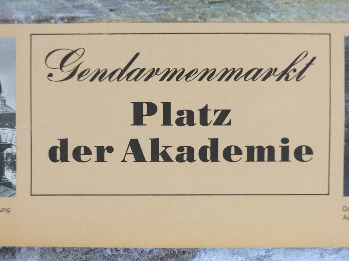 1980s East Berlin Poster, DDR, Gendarmenmarkt, Platz der Akademie, Gaertner 1857, travel tourism holiday vacation wall art decor
