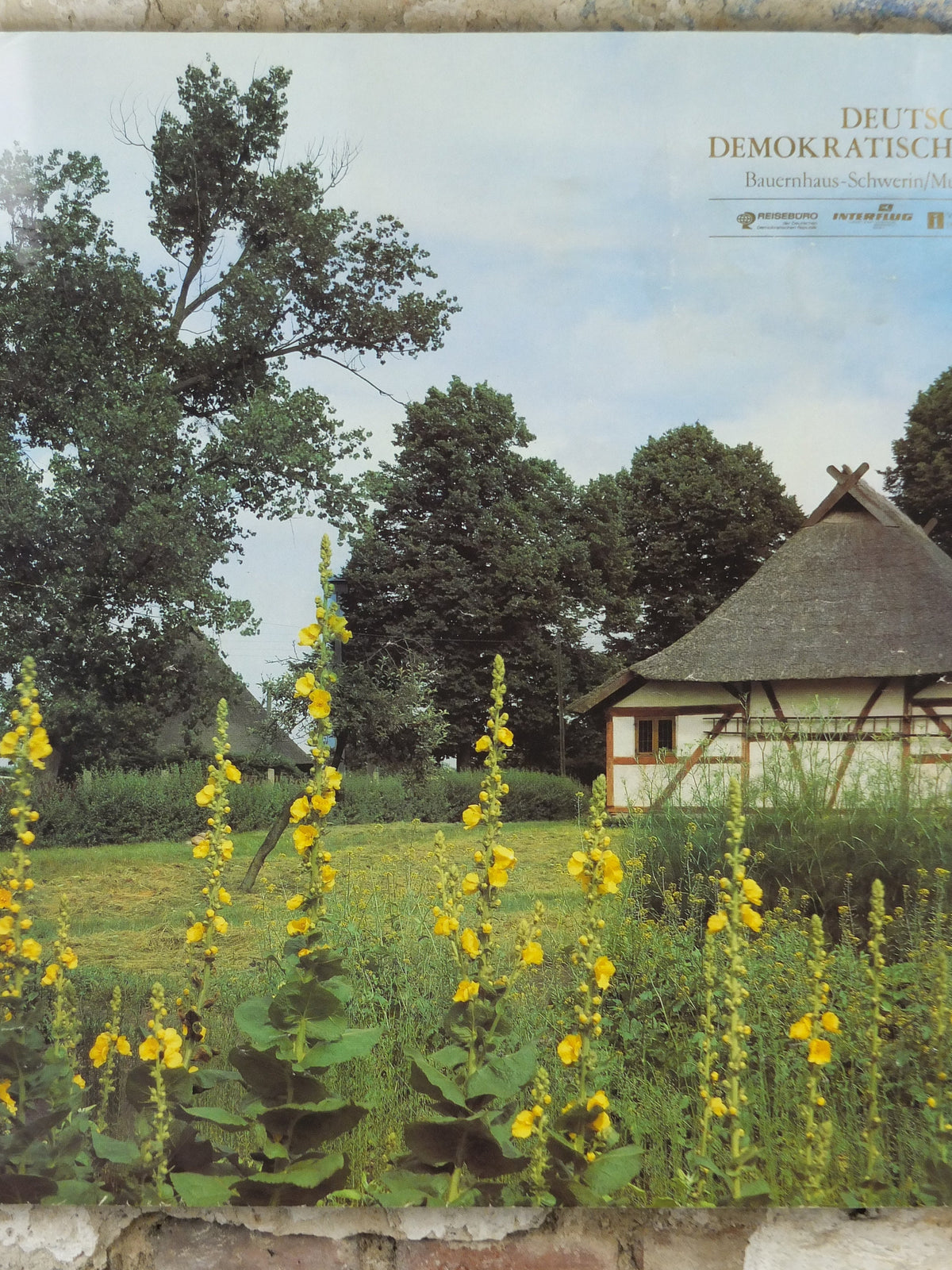 1980s Bauernhaus Schwerin East Germany Poster, DDR, Meuss, Mecklenburg, GDR travel tourism holiday vacation wall art decor