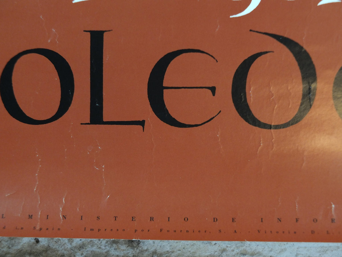 1967 Toledo Travel Poster, 800th anniversary of Saint Ildefonso, Vintage Spanish, Spain travel tourism, holiday vacation, wall art decor
