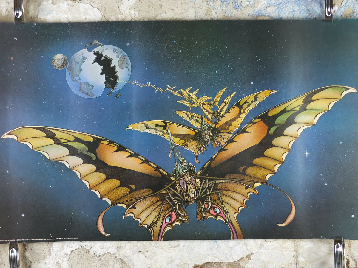 1981 The Last Armada Poster, epic adventure quest art by Rodney Matthews, Wizard and Genius Posters, fantasy wall art decor