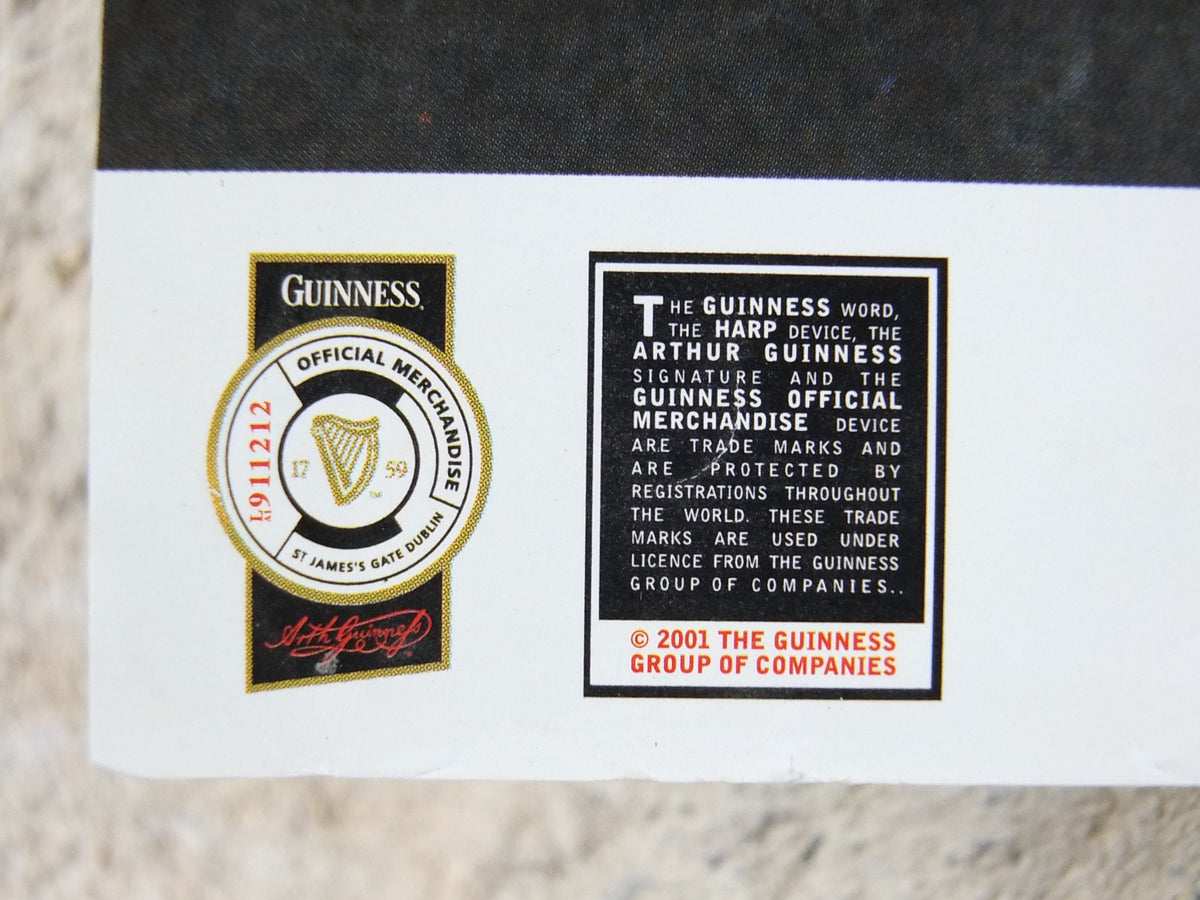 2001 Vintage Guinness Poster, Surfer, Guinness Wave, advertising ale Irish stout beer, wall art retro decor