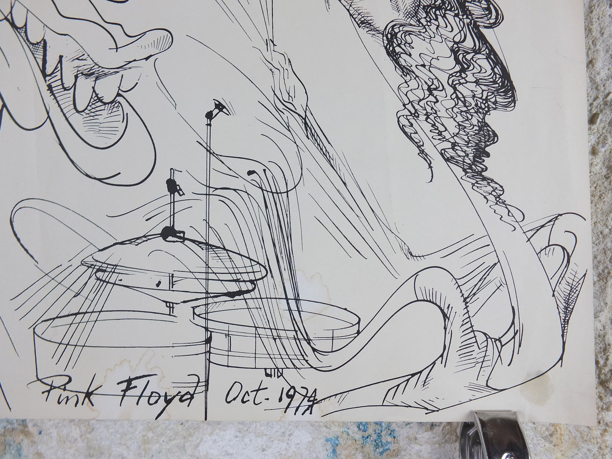 1974 Pink Floyd Winter Tour Poster, by Gerald Scarfe, British Tour November and December , musical wall art decor