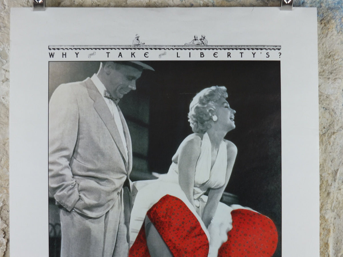 1987 Vintage Liberty Poster, Jubilee by Marilyn Monroe, London Regent Street Department Store, Seven Year Itch, wall art decor