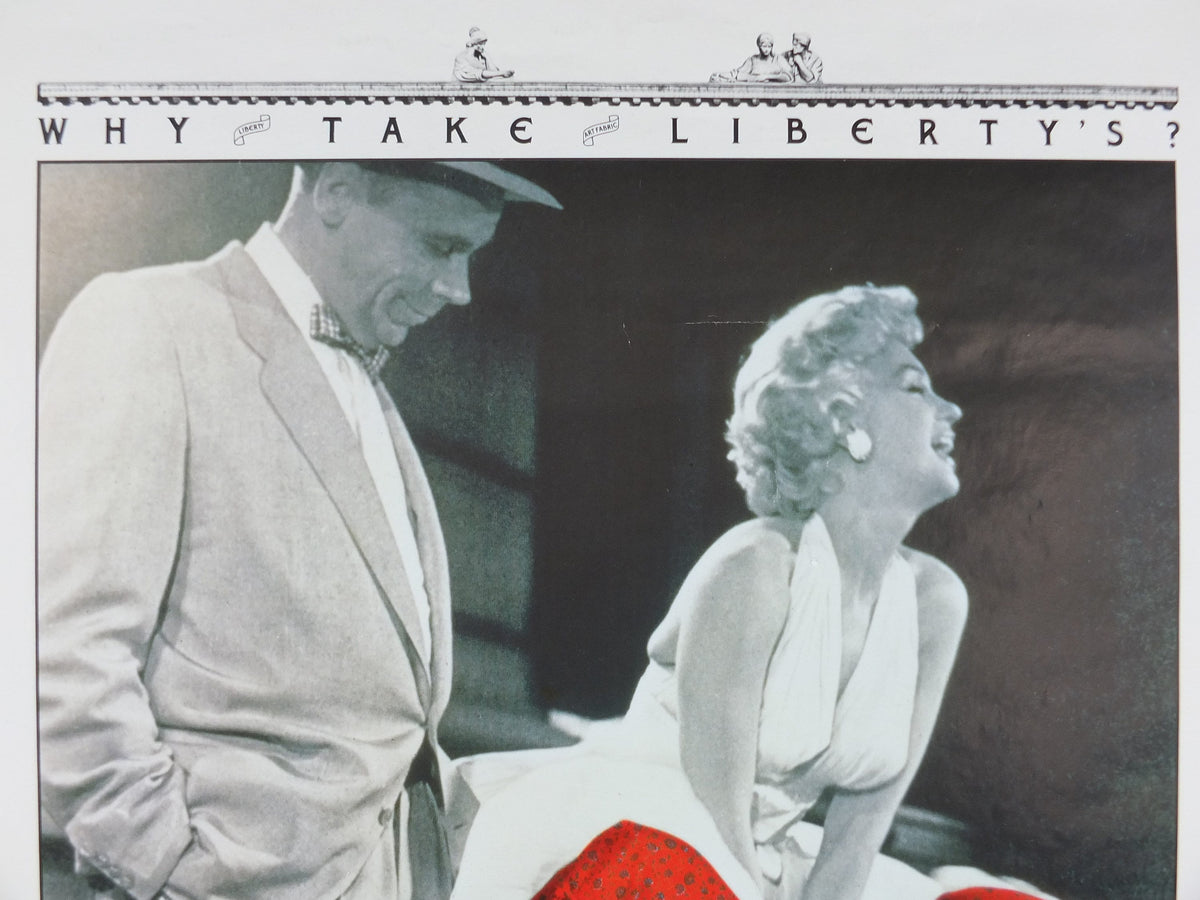 1987 Vintage Liberty Poster, Jubilee by Marilyn Monroe, London Regent Street Department Store, Seven Year Itch, wall art decor
