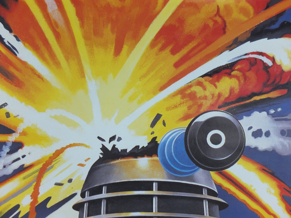 1985 Doctor Who Poster, Dalek, By Roy Knipe, BBC, vintage science fiction gifts for boys and girls and teenagers, fantasy wall art decor