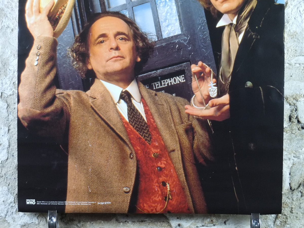 1996 Doctor Who Poster, The Doctors Paul McGann with Sylvester McCoy BBC vintage science fiction gifts for teenagers, fantasy wall art decor