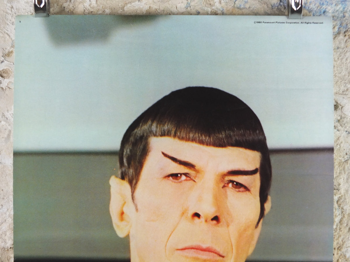 Original Vintage Star Trek the Movie Poster, Spock, Leonard Nimoy, Vulcan, wall art cinema film memorabilia 1980