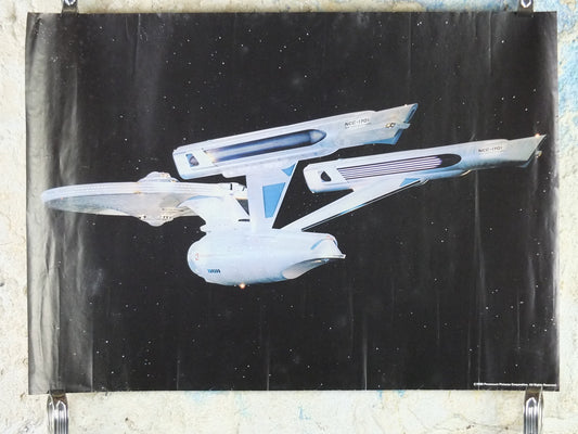 Original Vintage Star Trek Movie Poster, Starship USS Enterprise, NCC-1701, United Federation of Planets, wall art cinema film memorabilia