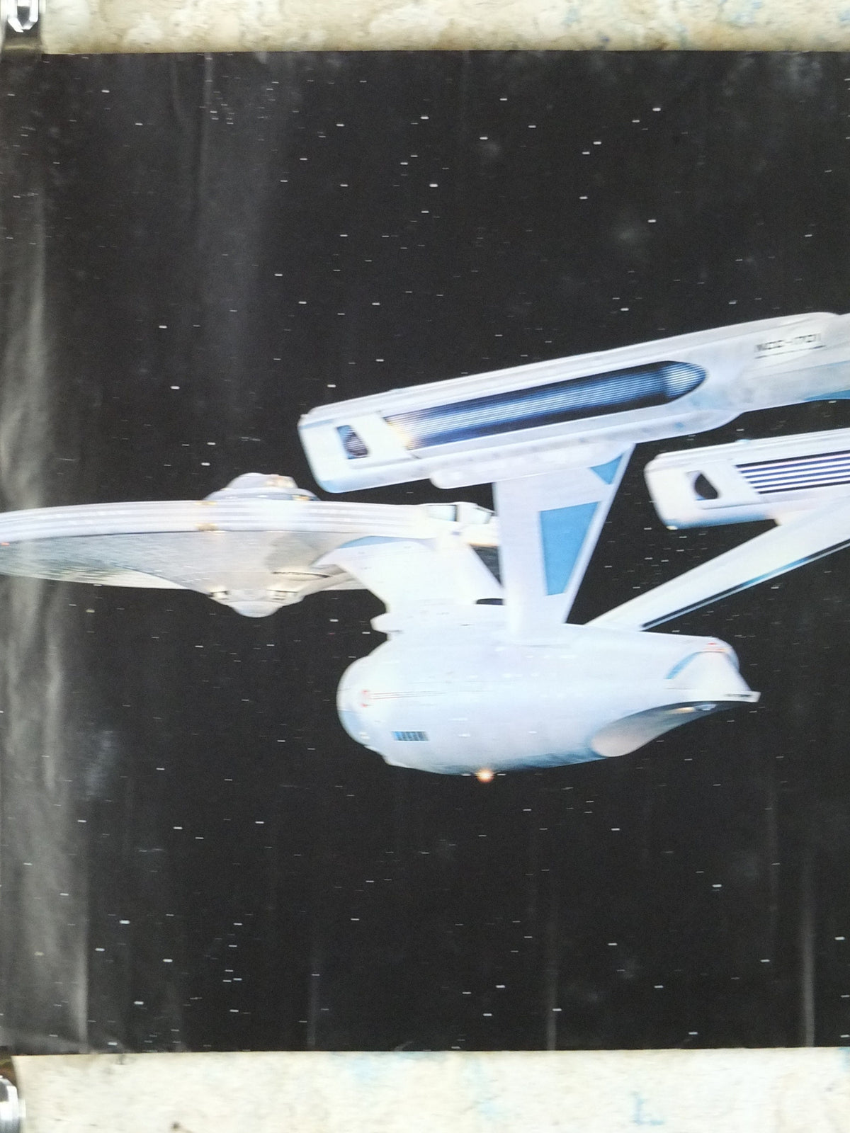 Original Vintage Star Trek Movie Poster, Starship USS Enterprise, NCC-1701, United Federation of Planets, wall art cinema film memorabilia