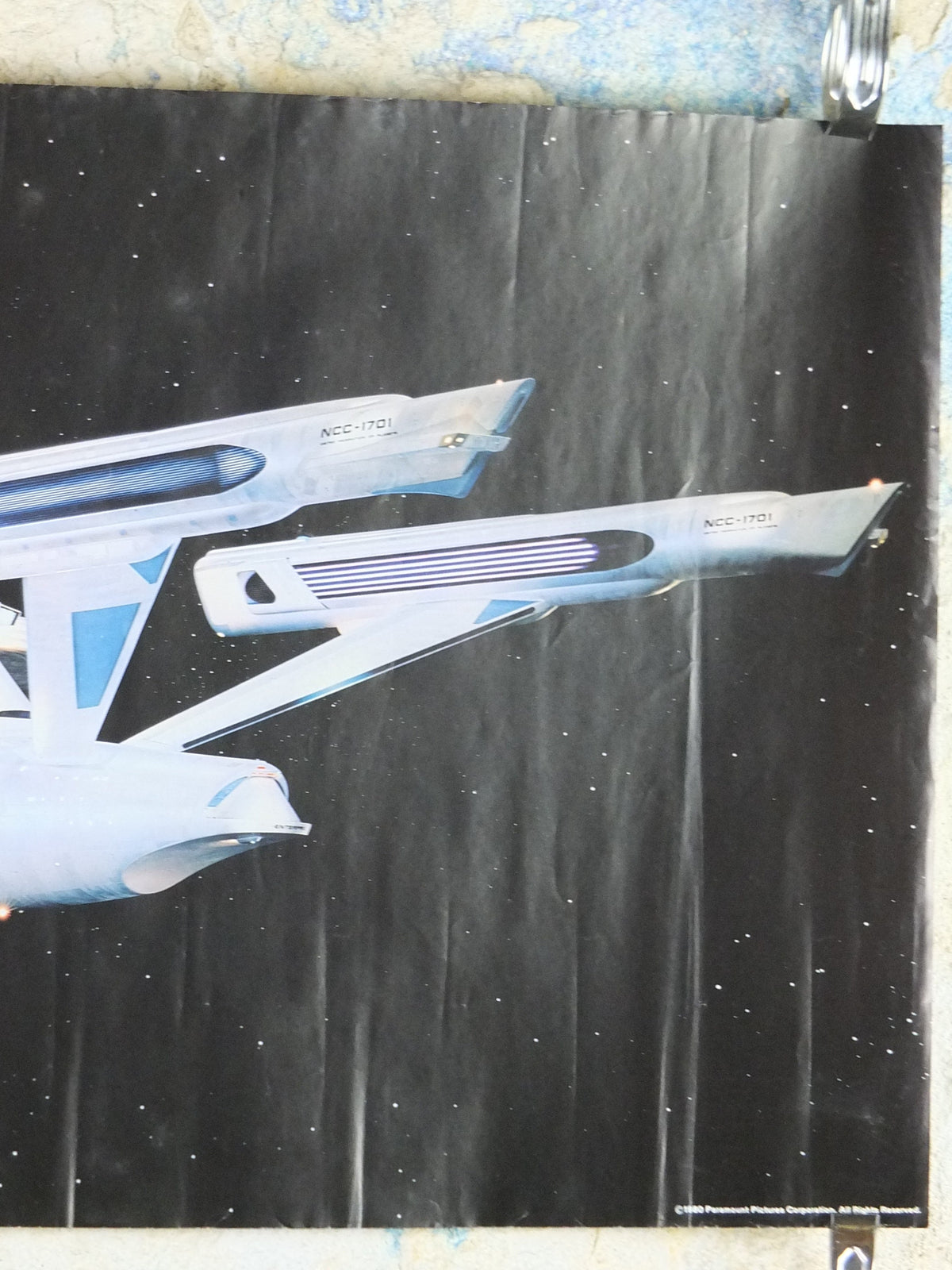 Original Vintage Star Trek Movie Poster, Starship USS Enterprise, NCC-1701, United Federation of Planets, wall art cinema film memorabilia