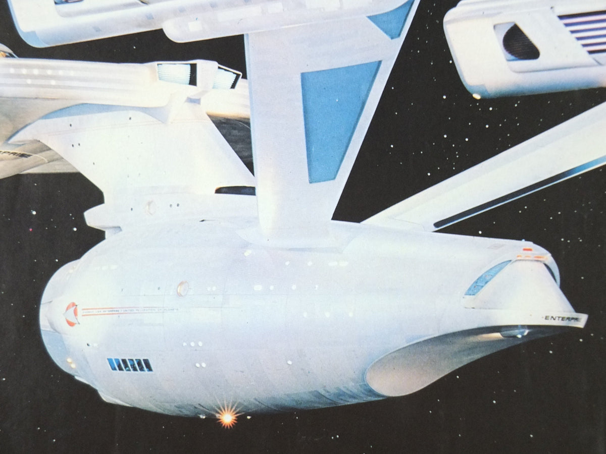 Original Vintage Star Trek Movie Poster, Starship USS Enterprise, NCC-1701, United Federation of Planets, wall art cinema film memorabilia