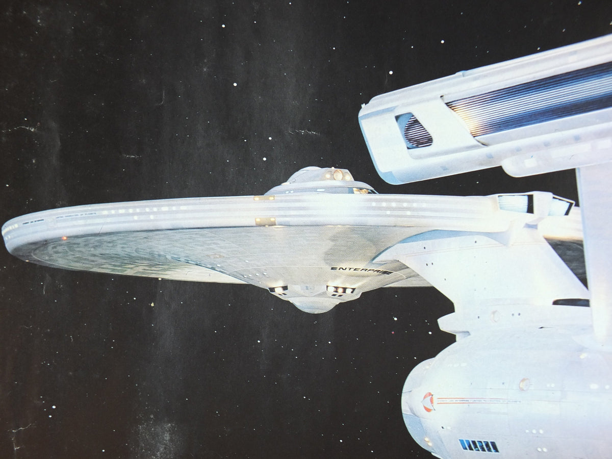 Original Vintage Star Trek Movie Poster, Starship USS Enterprise, NCC-1701, United Federation of Planets, wall art cinema film memorabilia