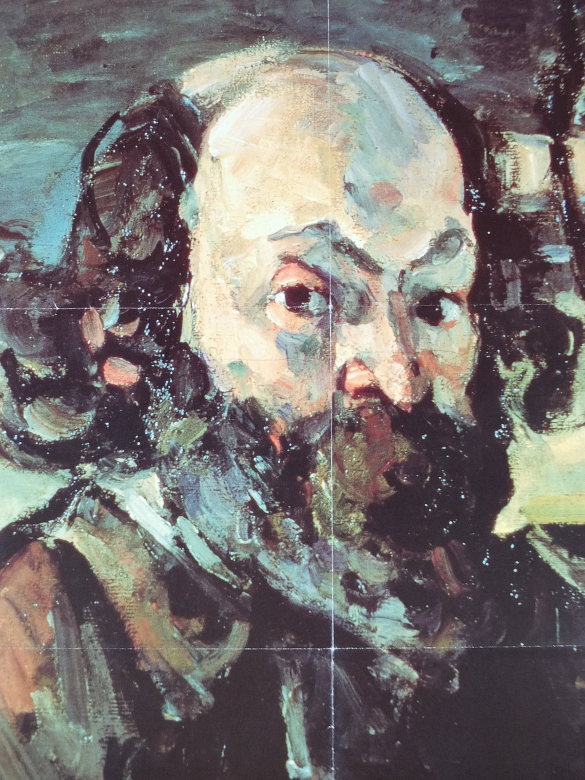 1988 Cezanne Poster, Self Portrait from 1872, Royal Academy of Arts, impressionists, artist gallery exhibition wall art decor