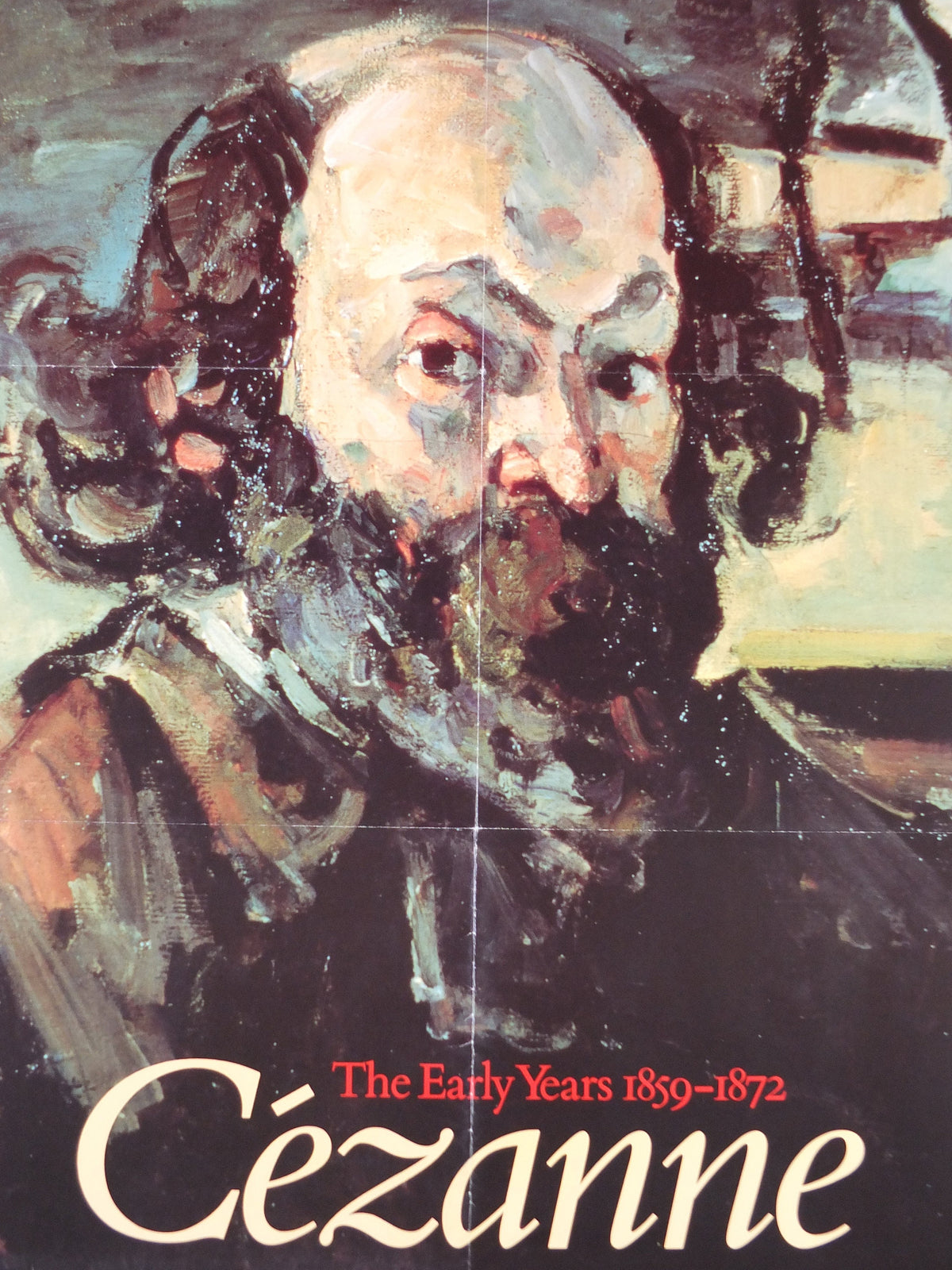 1988 Cezanne Poster, Self Portrait from 1872, Royal Academy of Arts, impressionists, artist gallery exhibition wall art decor