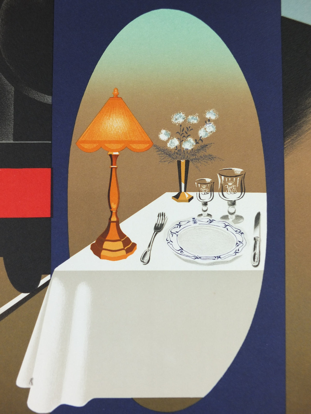 Original Venice Simplon Orient Express Poster, Paris Collection by Fix Masseau, 1985 limited edition of 200, train, art deco, wall art decor