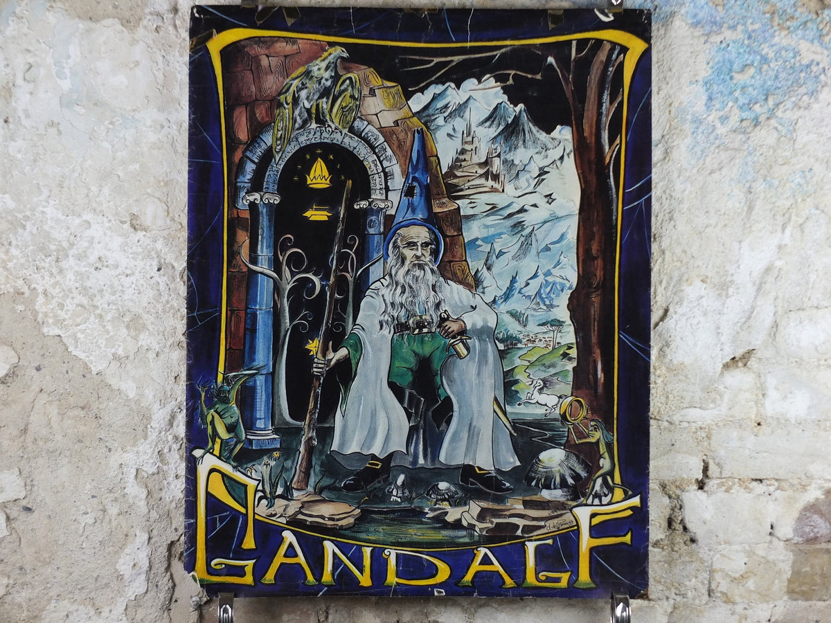 1969 Lord of the Rings Gandalf Poster, by D. de S. Pernes, J.R.R. Tolkien, Middle Earth, Third Age fantasy fiction wall art decor